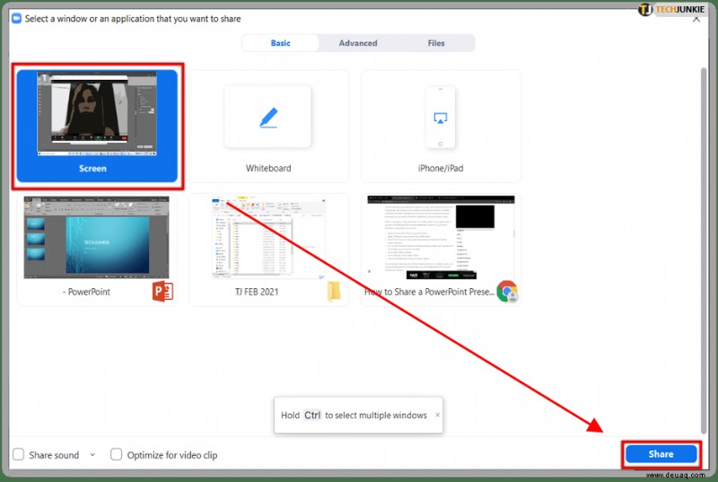 So teilen Sie eine PowerPoint-Präsentation auf Zoom