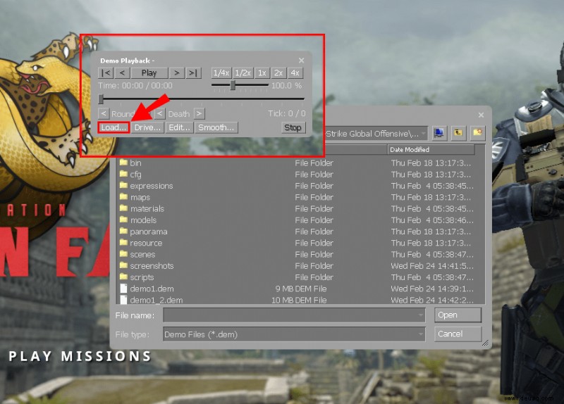 So öffnen Sie das Demo-Menü in CSGO
