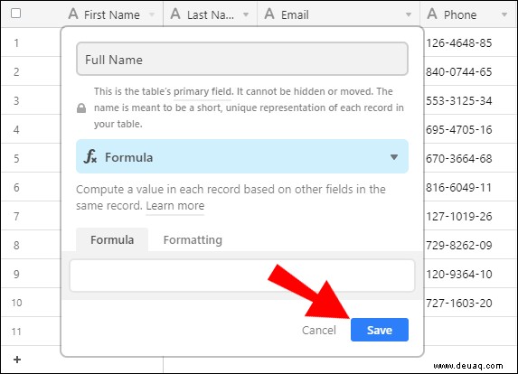 So ändern Sie das primäre Feld in Airtable