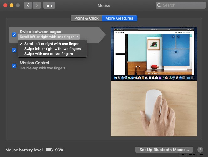 Anpassen der Mausempfindlichkeit auf dem MacBook