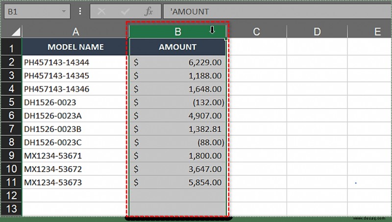 So vertauschen Sie zwei Spalten in Excel