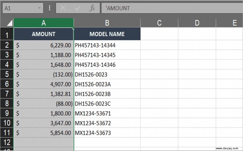 So vertauschen Sie zwei Spalten in Excel