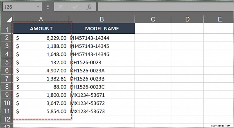 So vertauschen Sie zwei Spalten in Excel