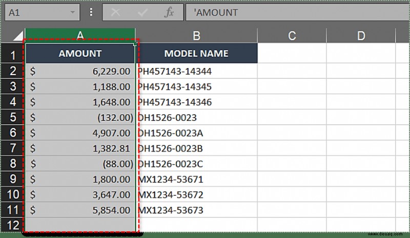 So vertauschen Sie zwei Spalten in Excel