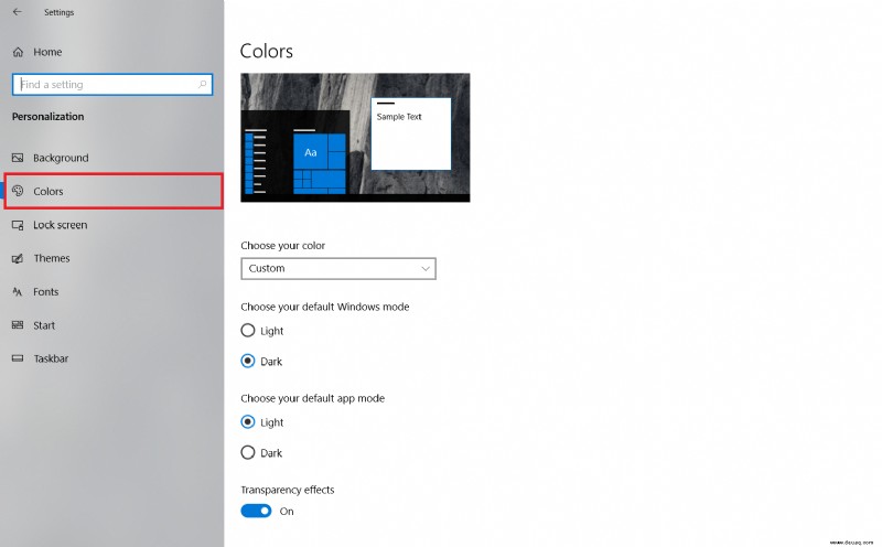 Anpassen des Windows 10-Desktops