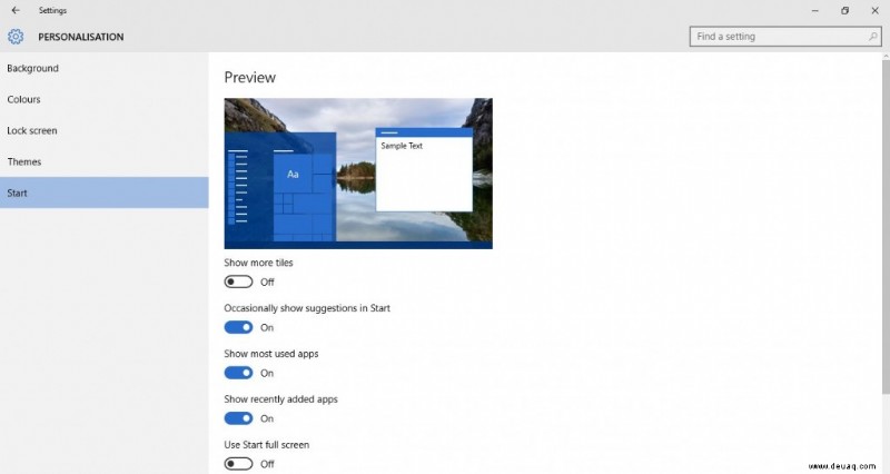 Anpassen des Windows 10-Desktops