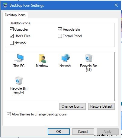 Anpassen des Windows 10-Desktops