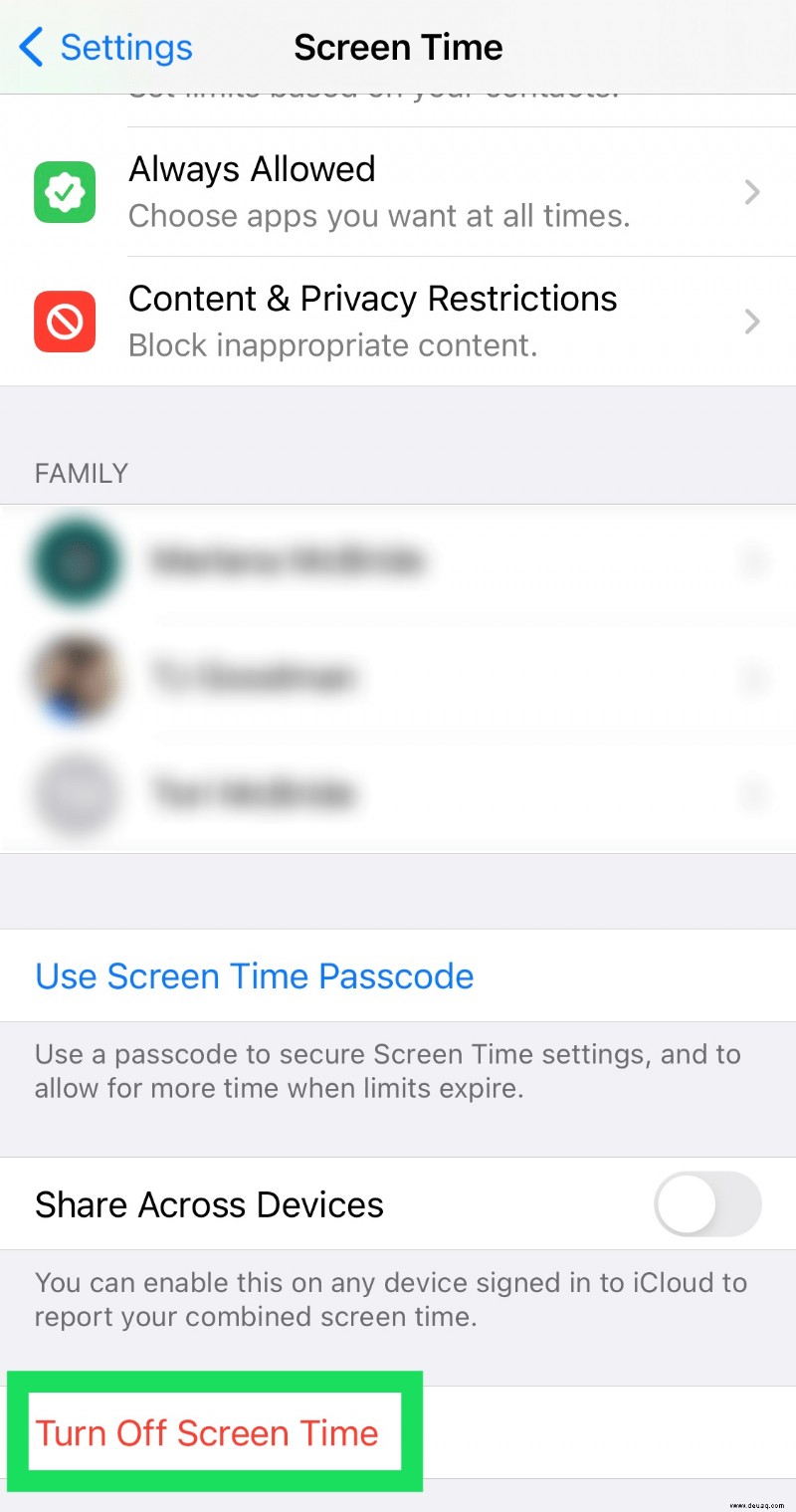 So deaktivieren Sie die Bildschirmzeit auf dem iPhone oder iPad