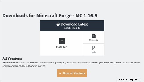 So installieren Sie Minecraft Forge auf einem Windows- oder Mac-PC