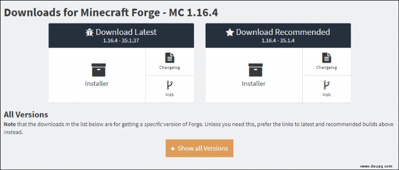 So installieren Sie Minecraft Forge auf einem Windows- oder Mac-PC