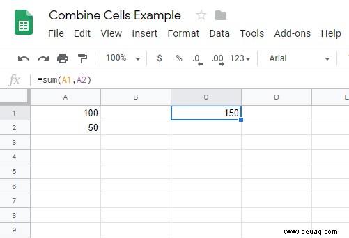 Wie man Zellen in Google Tabellen kombiniert (2021)
