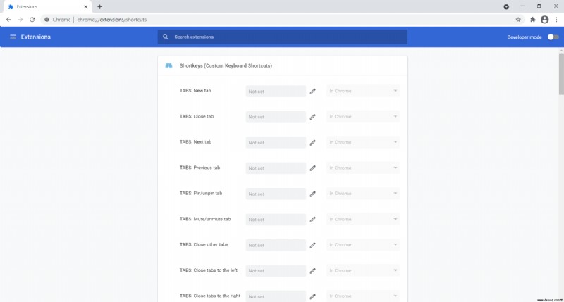 Anpassen von Google Chrome-Hotkeys