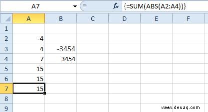 Absolute Werte in Excel ermitteln