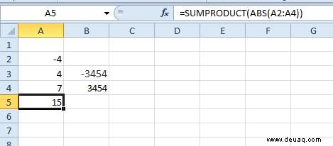 Absolute Werte in Excel ermitteln