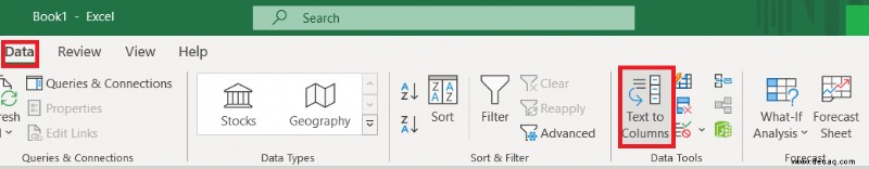 So trennen Sie Vor- und Nachnamen in Excel