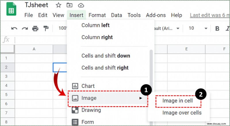 So fügen Sie ein Bild zu Ihrer Google-Tabellenzelle hinzu