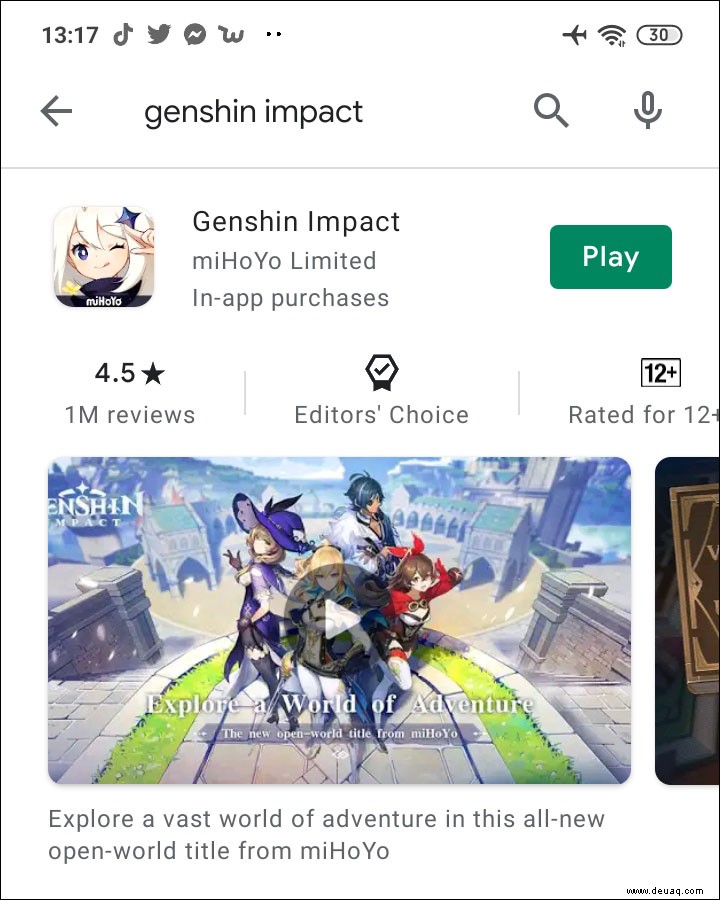 Wie man in Genshin Impact auf Android oder iPhone neu rollt