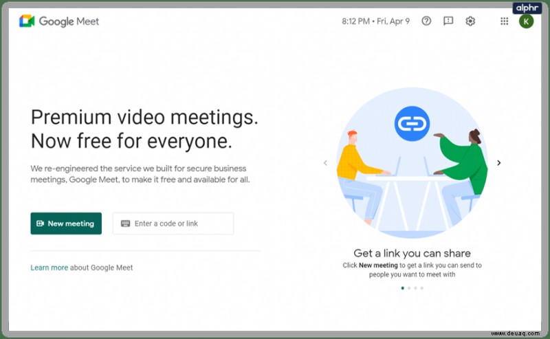 So erstellen Sie ein Google Meet-Konto