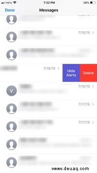 So löschen Sie eine einzelne Nachricht auf dem iPhone