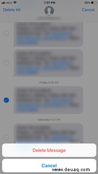 So löschen Sie eine einzelne Nachricht auf dem iPhone