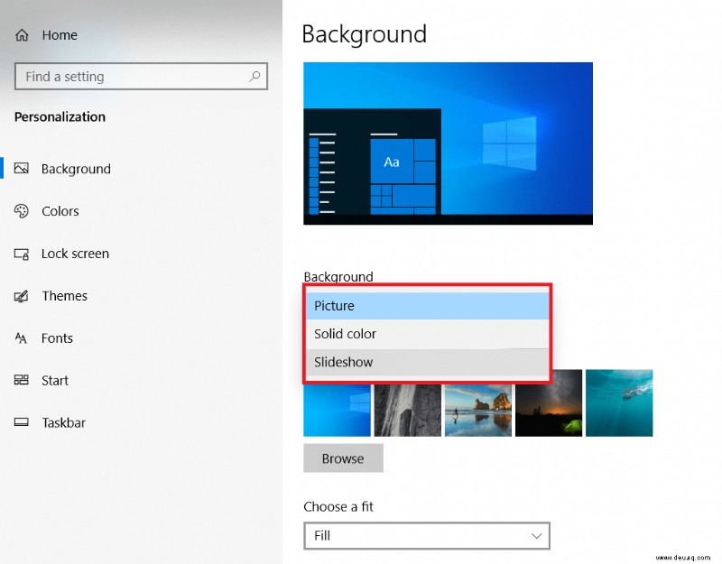 So ändern Sie Ihr Windows 10-Hintergrundbild