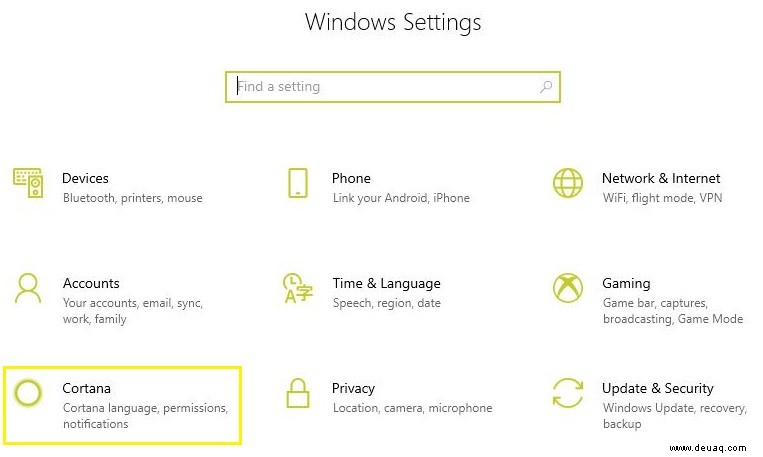 So deaktivieren Sie Cortana unter Windows 10
