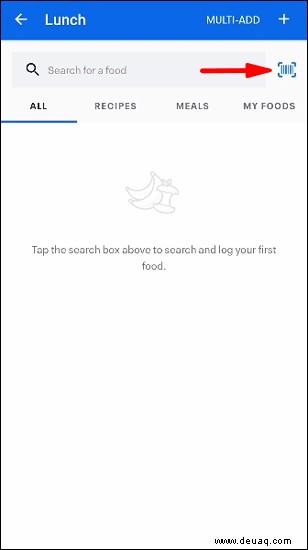 So scannen Sie Lebensmittel in MyFitnessPal