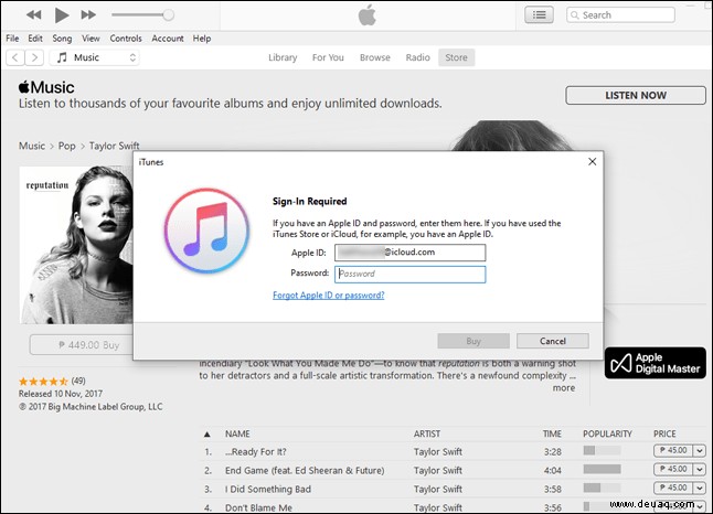 iTunes:Musik zur Bibliothek hinzufügen