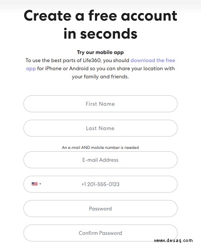 So verwenden Sie Life360 ohne Telefonnummer