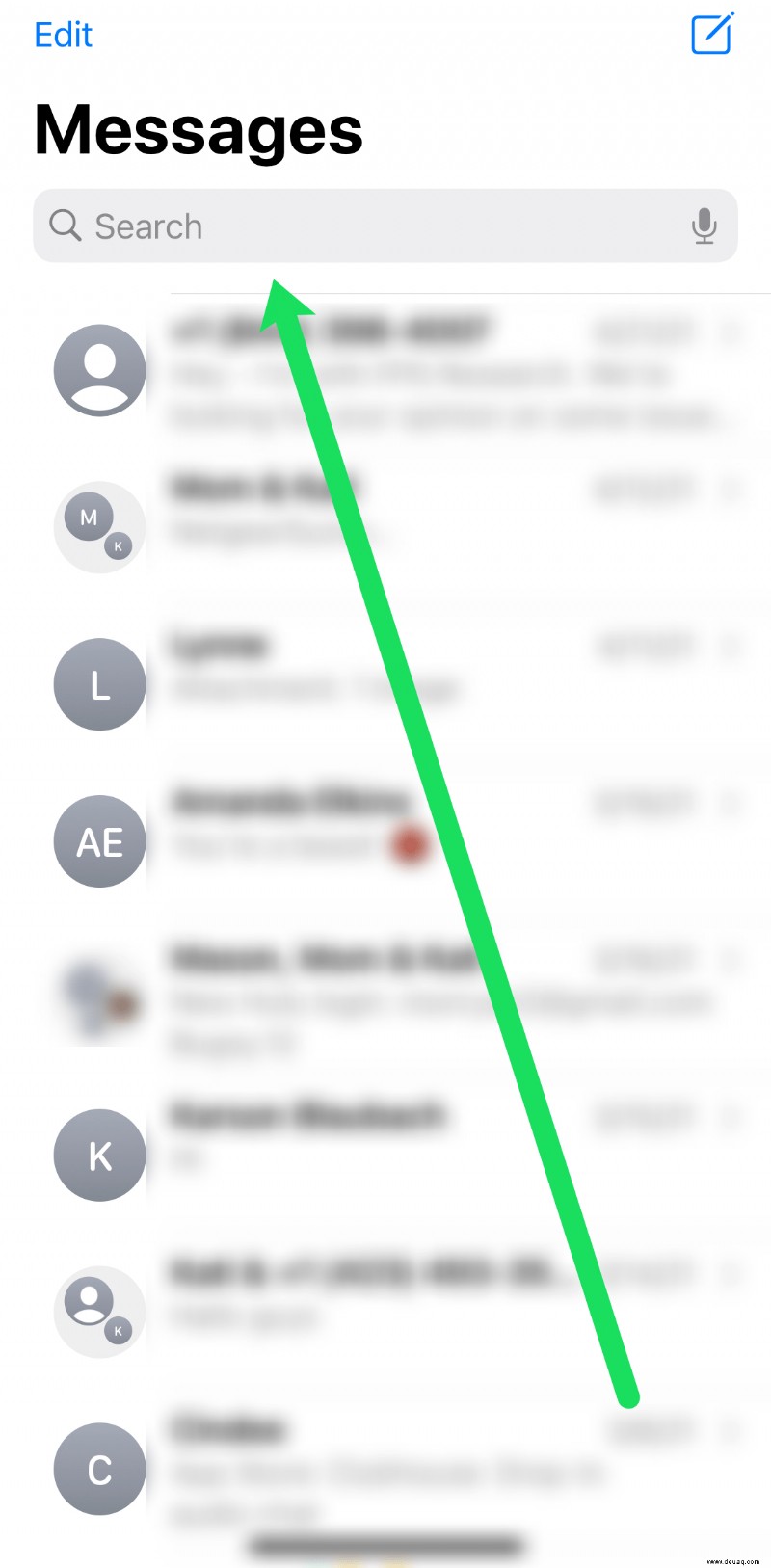 So durchsuchen Sie Textnachrichten auf dem iPhone