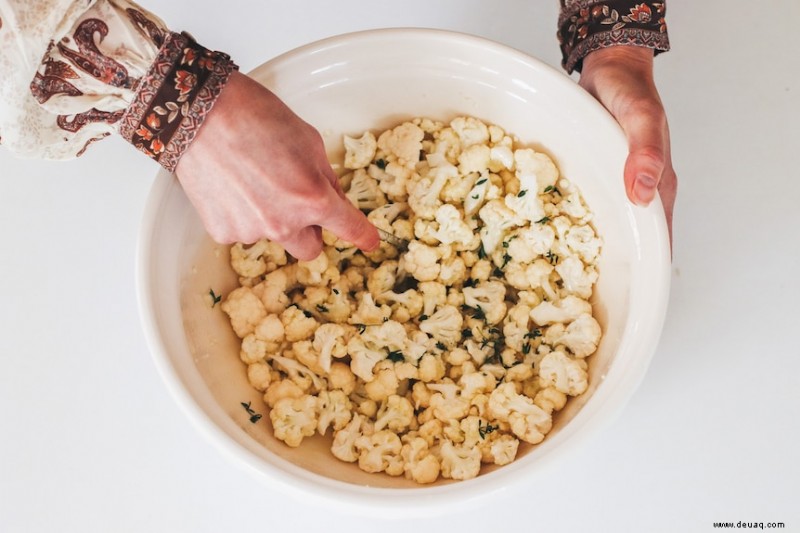 Blumenkohl mit Parmesan und Knoblauch