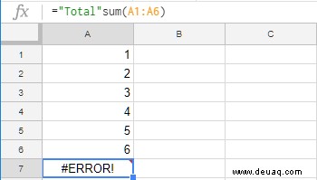 Google Sheets-Formel-Parsing-Fehler – So beheben Sie ihn 