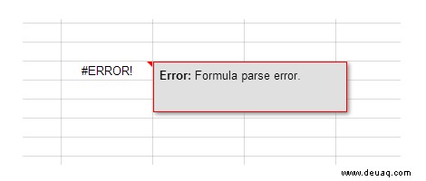 Google Sheets-Formel-Parsing-Fehler – So beheben Sie ihn 