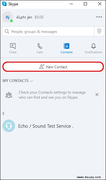 So fügen Sie einen Kontakt in Skype hinzu