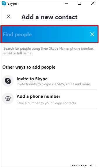 So fügen Sie einen Kontakt in Skype hinzu