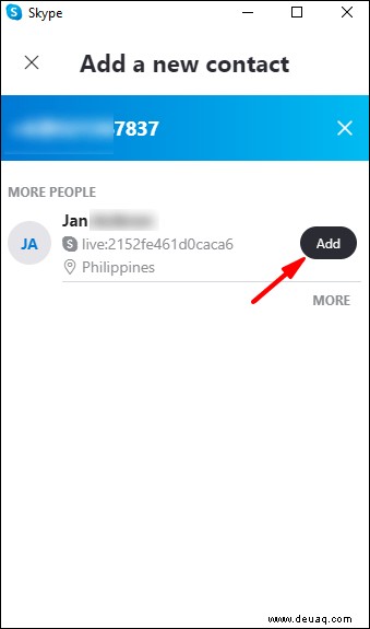 So fügen Sie einen Kontakt in Skype hinzu