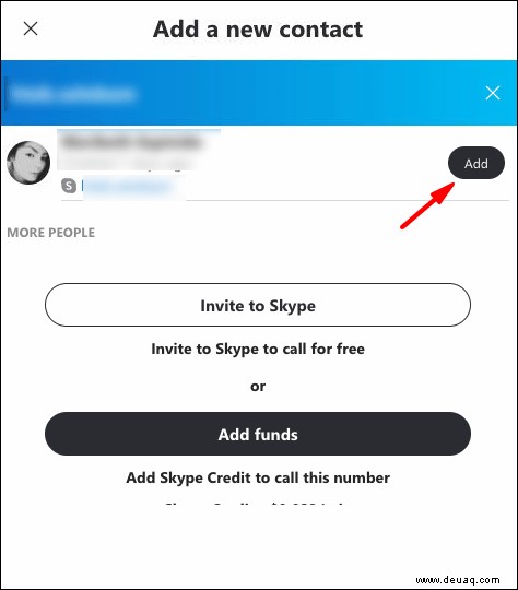 So fügen Sie einen Kontakt in Skype hinzu