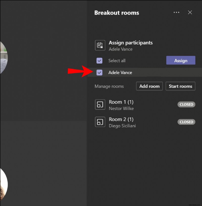 Beitritt zu Breakout Rooms in Microsoft Teams