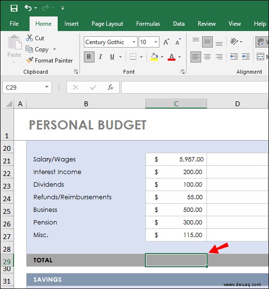 So summieren Sie eine Spalte in Microsoft Excel