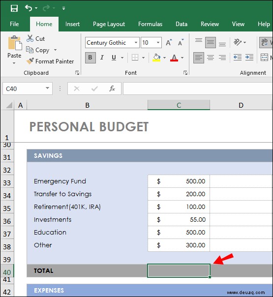 So summieren Sie eine Spalte in Microsoft Excel