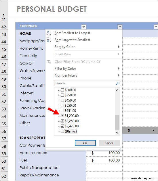 So summieren Sie eine Spalte in Microsoft Excel