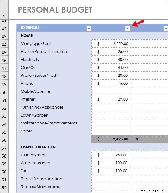 So summieren Sie eine Spalte in Microsoft Excel