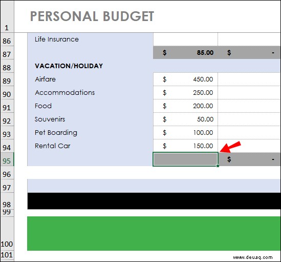 So summieren Sie eine Spalte in Microsoft Excel