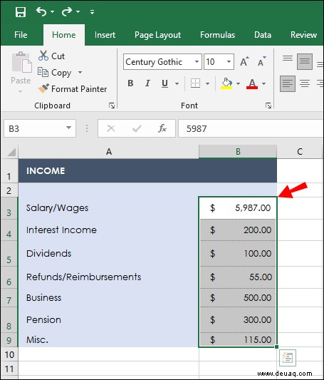 So summieren Sie eine Spalte in Microsoft Excel