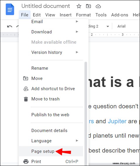 So löschen Sie eine Kopfzeile aus Google Docs