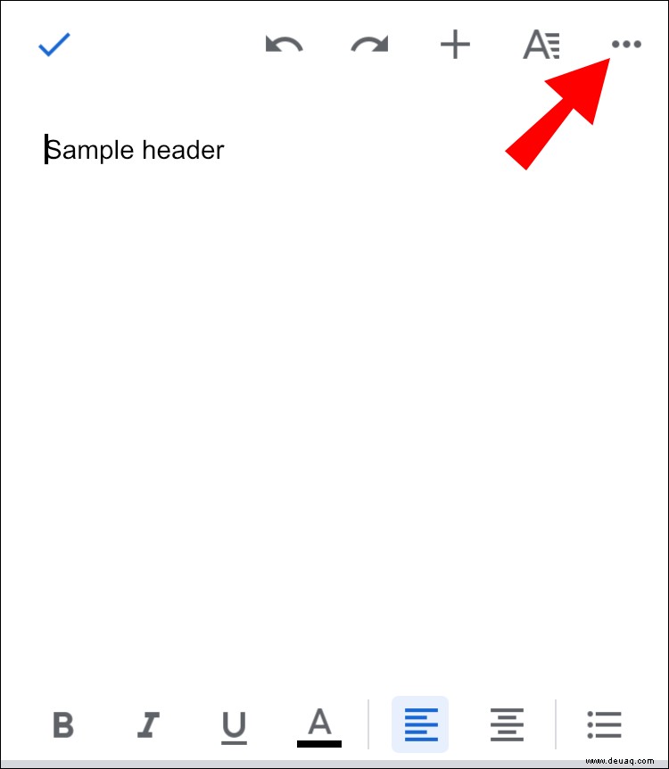 So löschen Sie eine Kopfzeile aus Google Docs