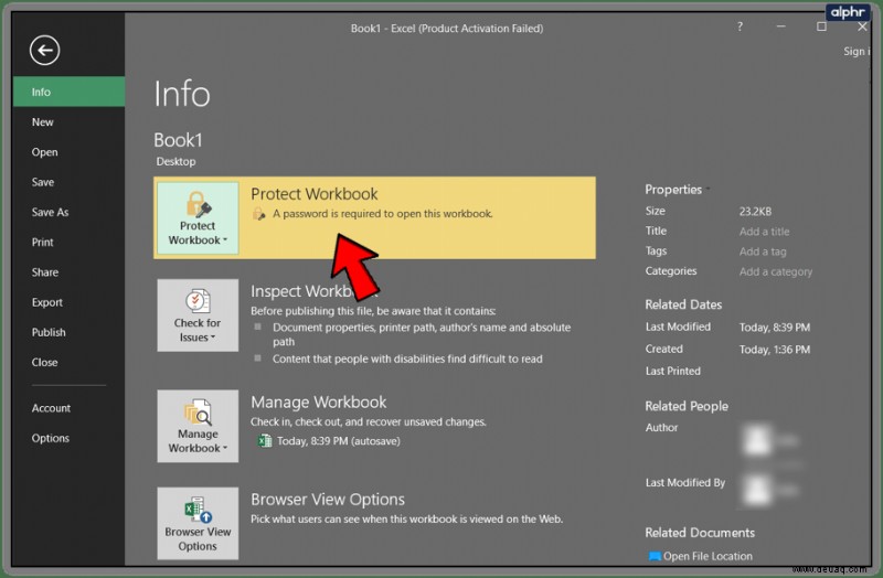 Kennwortschutz in Microsoft Excel