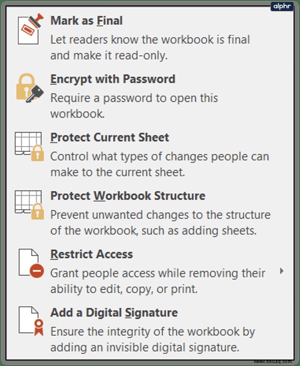 Kennwortschutz in Microsoft Excel