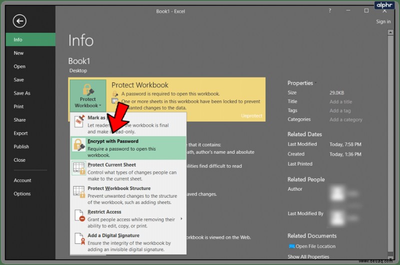 Kennwortschutz in Microsoft Excel