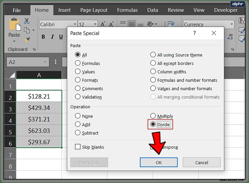 So verschieben Sie Dezimalstellen in Excel